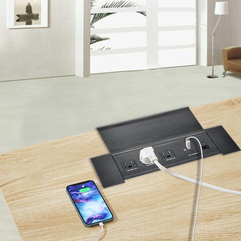 Caja de Conectividad Plegable JS TECHNOLOGY con 3 Enchufes y USB