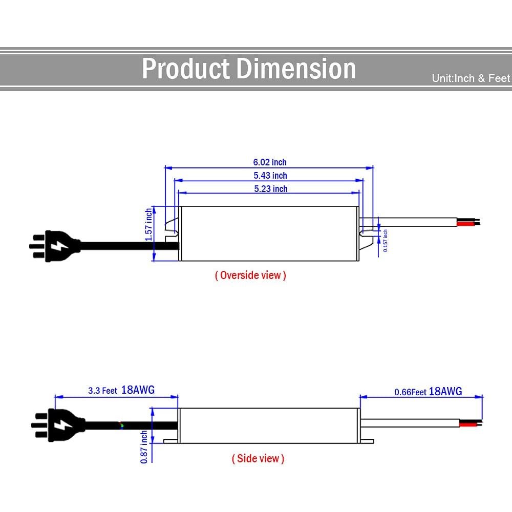 Adaptador Transformador LED 60W NISICO DC12V IP67 Ultra Delgado