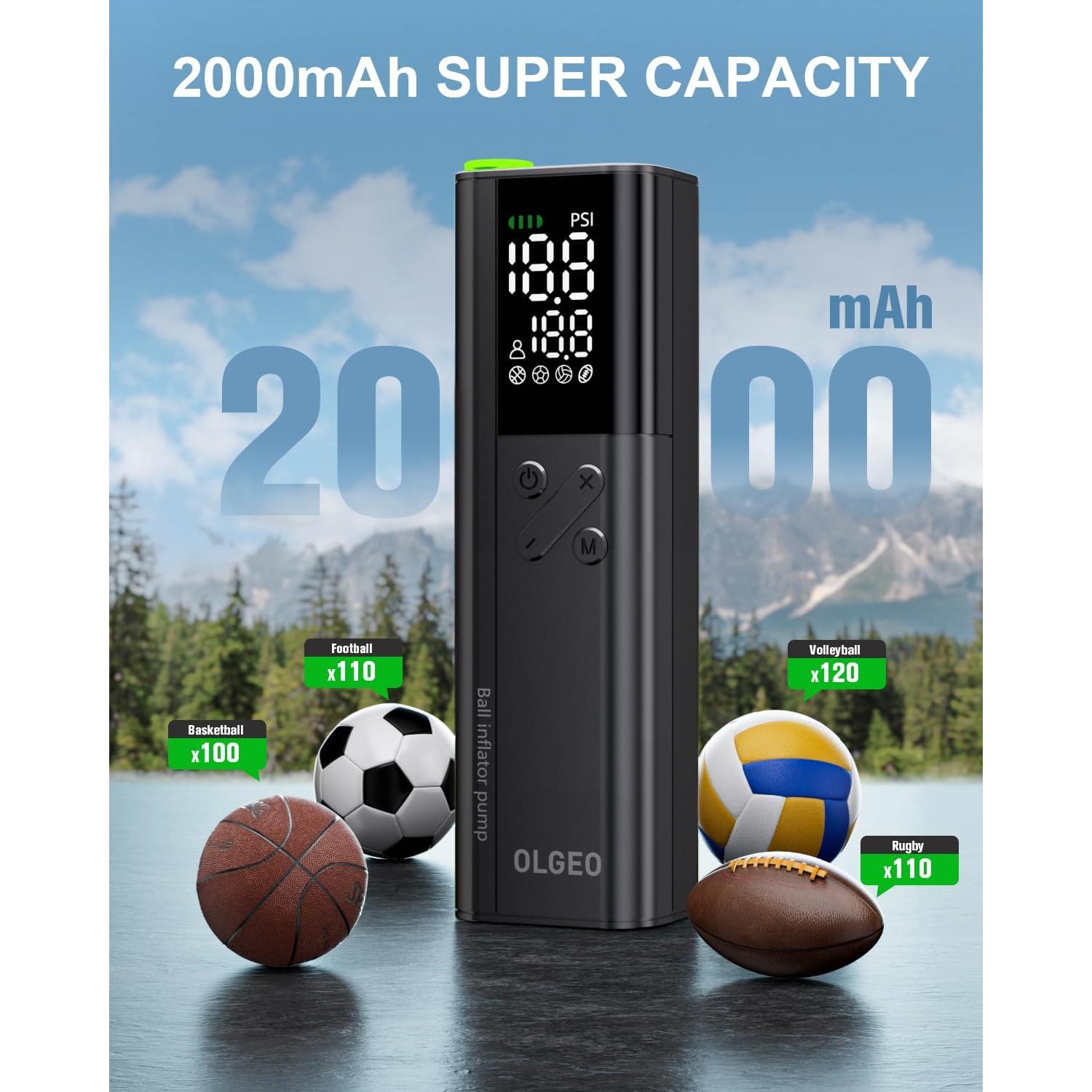 Bomba de Pelotas Eléctrica Olgeo X3 16 PSI con Manómetro