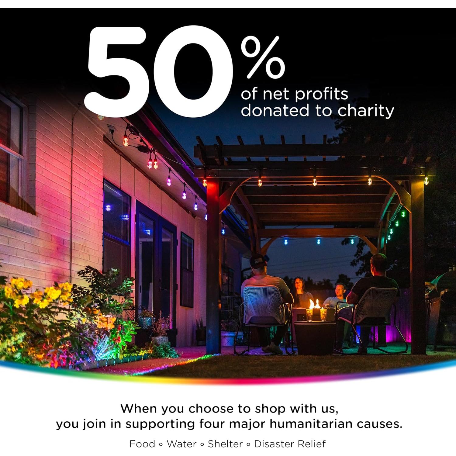 Luces de Cadena Inteligentes Enbrighten 14.63m RGB LED Wi-Fi