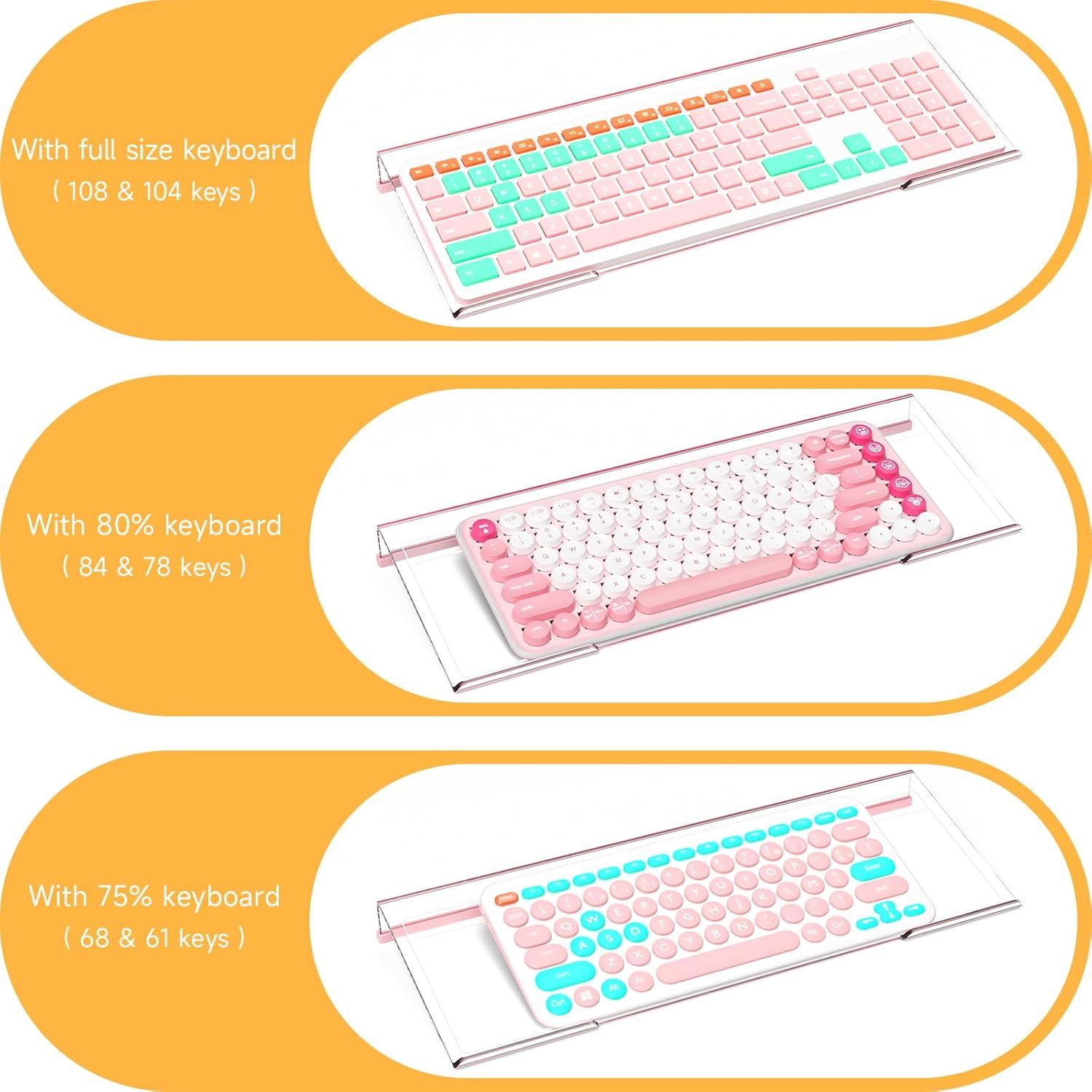 Soporte de Teclado Ergonómico Rulyyo 43.18 cm Transparente