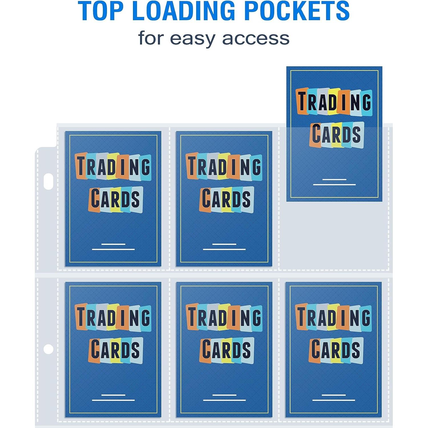 Paquete de 36 Fundas para Tarjetas Sooez 9 Bolsillos Transparente