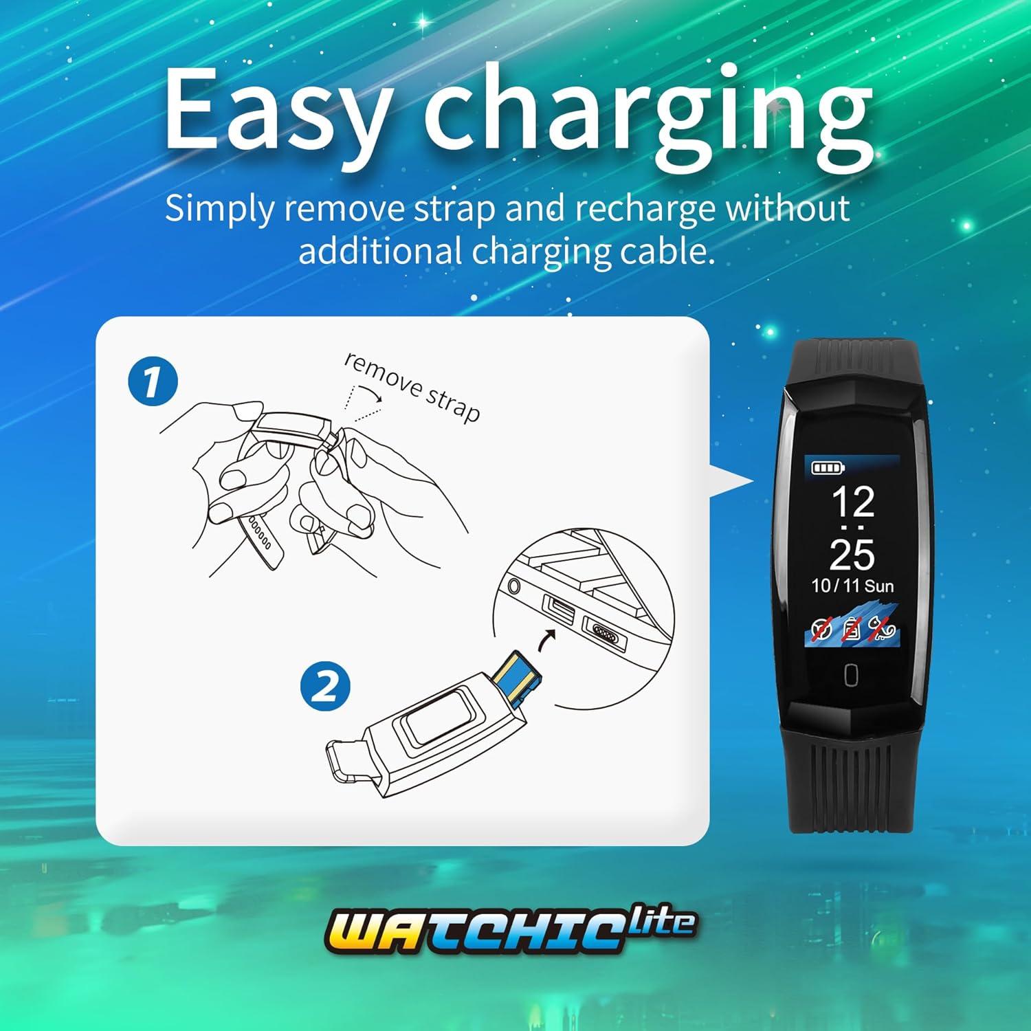 Reloj Auto Catch Brook Pocket Lite - Impermeable IPX7, 240h Batería