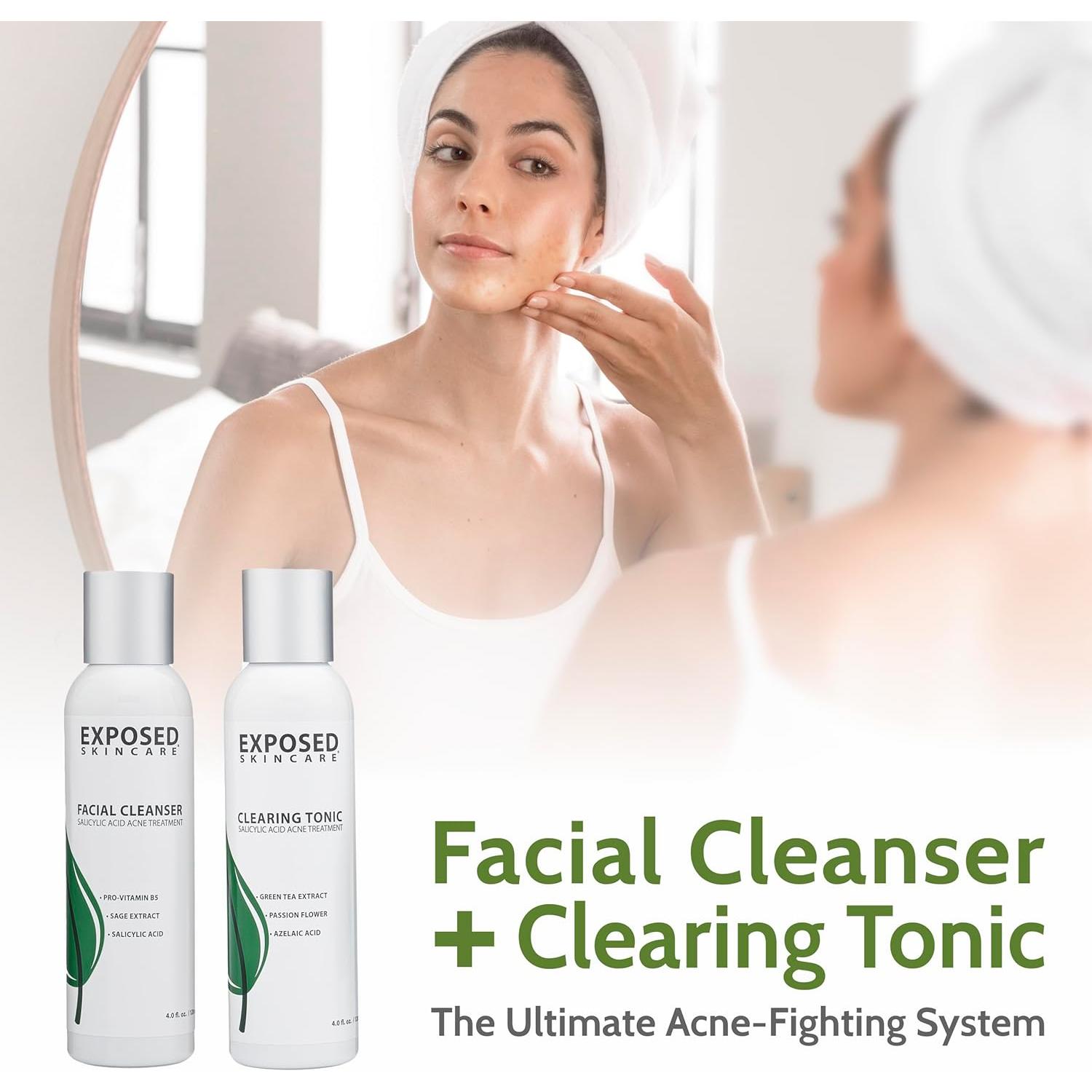 Kit Básico de Tratamiento para el Acné Exposed Skin Care - 2.5% Ácido Salicílico