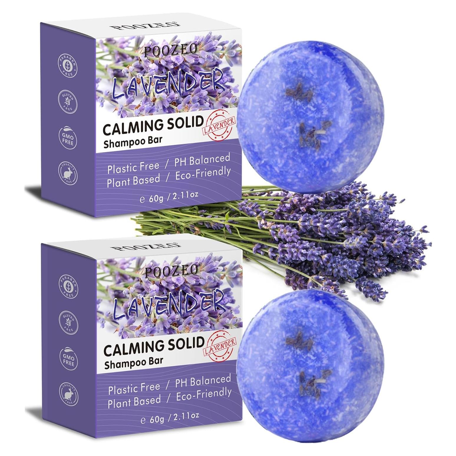 Paquete de 2 Jabones Sólidos de Champú Lavanda DBEAUTYM