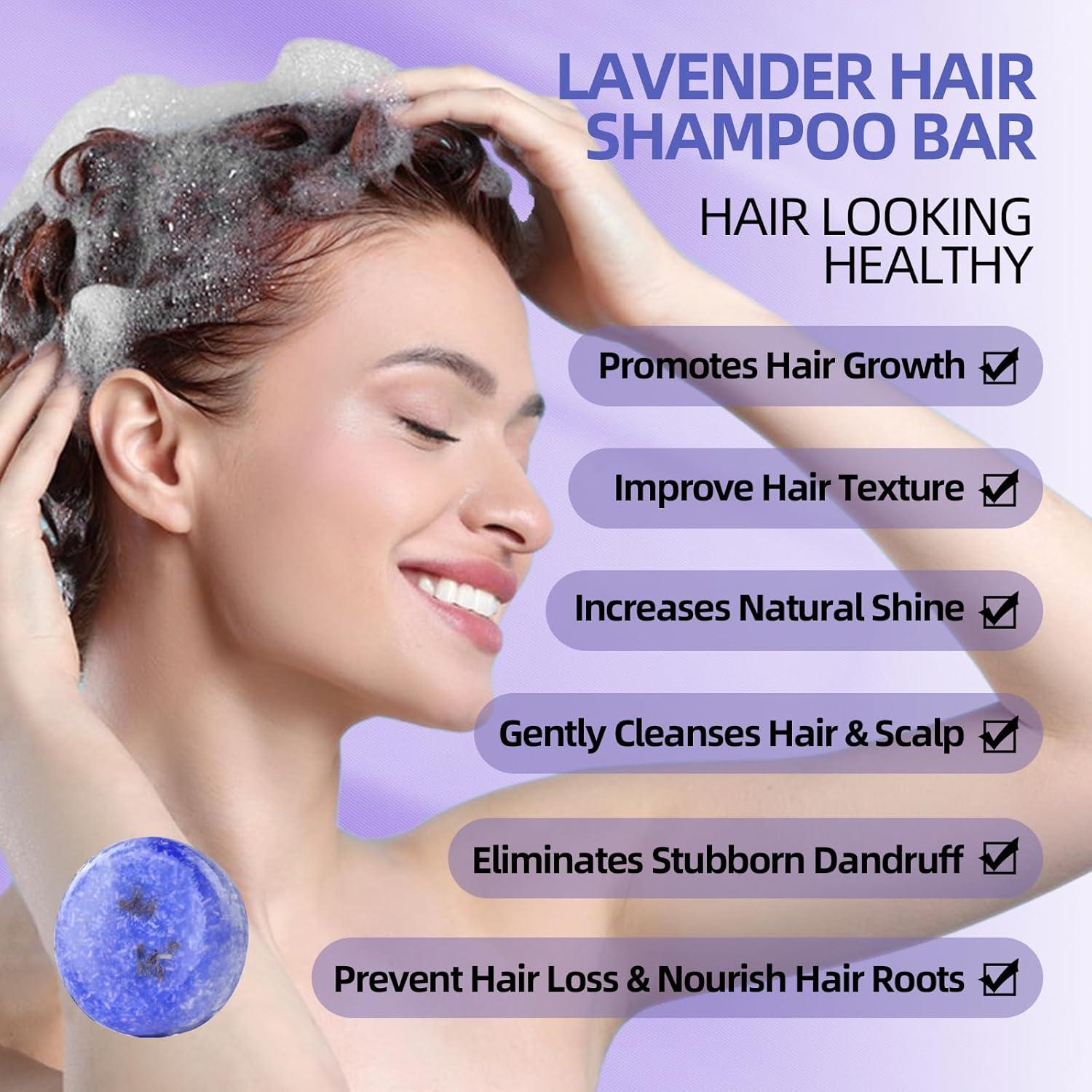 Paquete de 2 Jabones Sólidos de Champú Lavanda DBEAUTYM