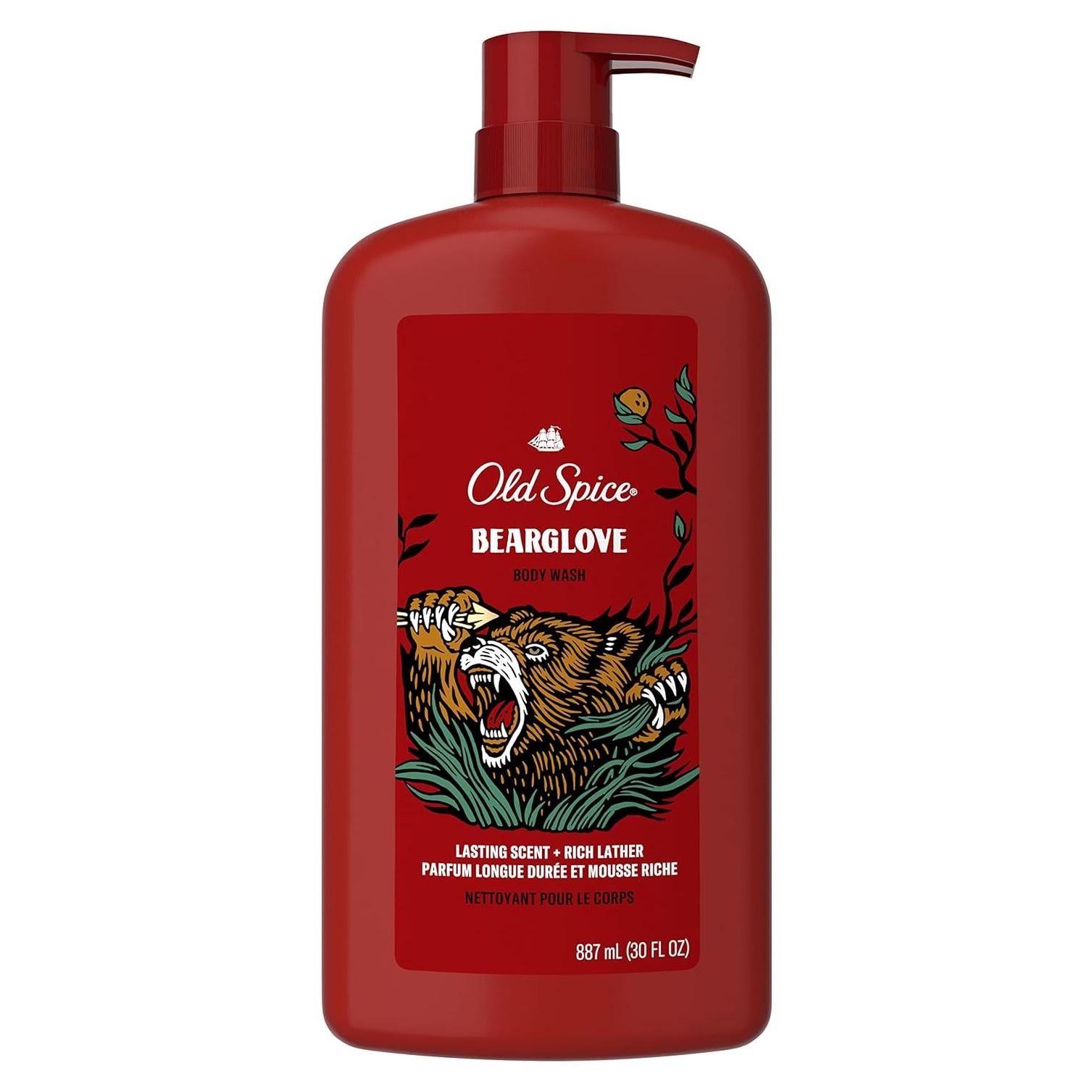 Gel de Baño Old Spice Bearglove 887 ml - Fragancia Manzana