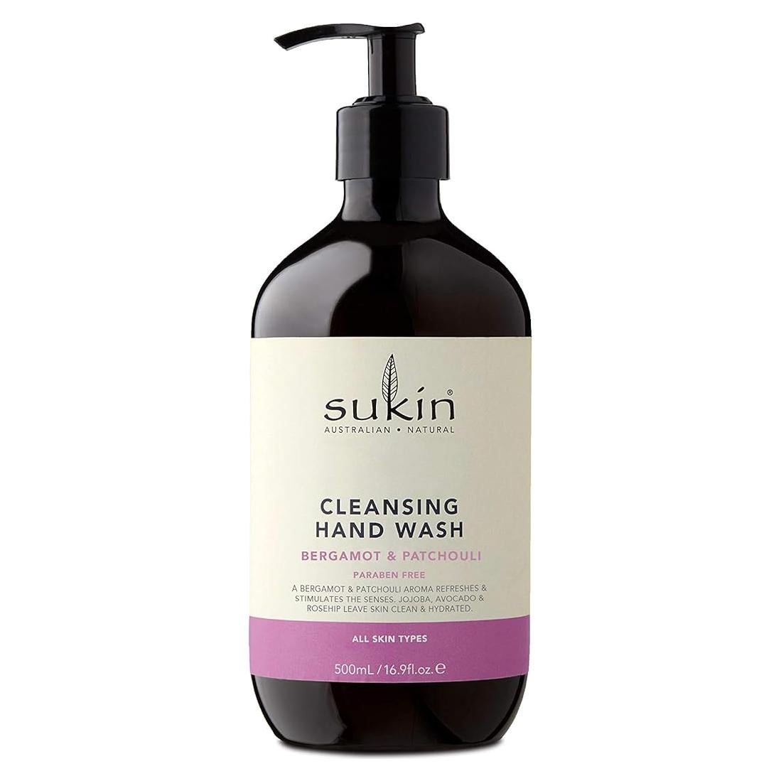 Jabón de Manos Sukin Bergamota y Pachulí 500ml Natural