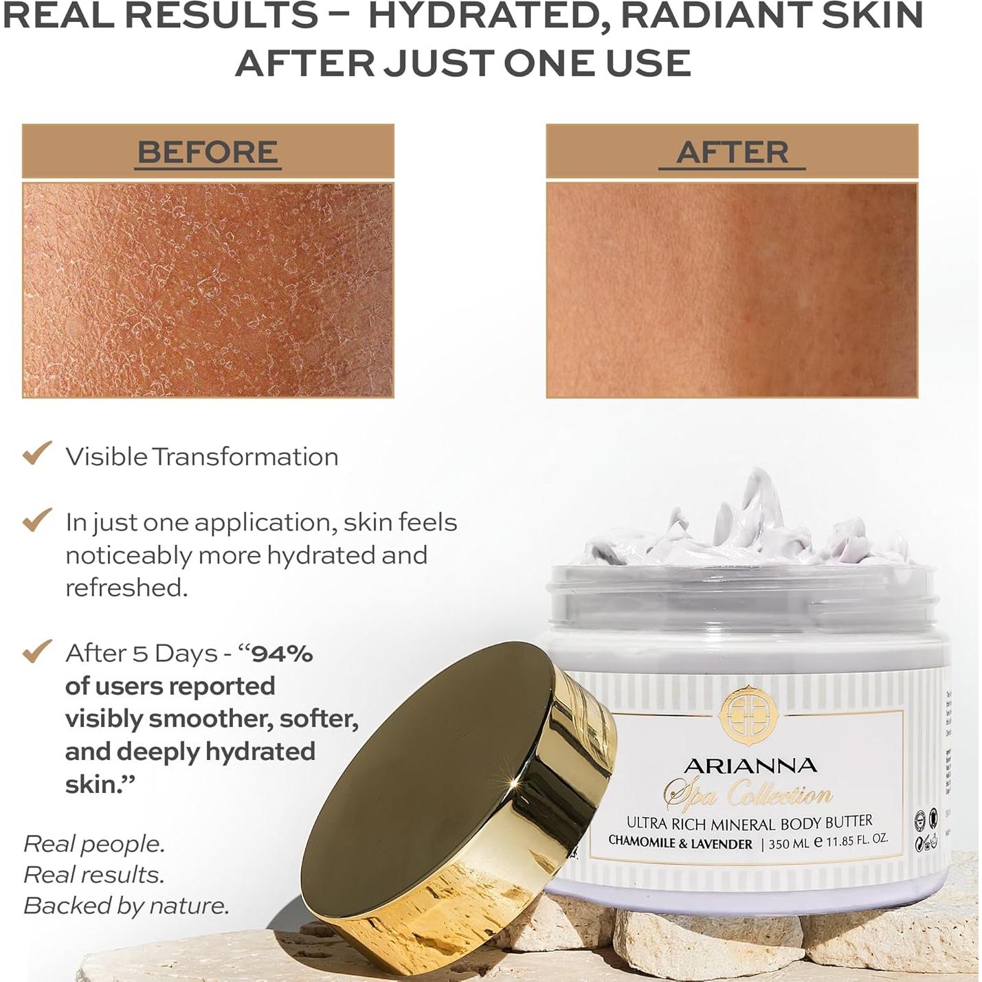 Manteca Corporal Mineral Vegana Arianna 311g Manzanilla Lavanda