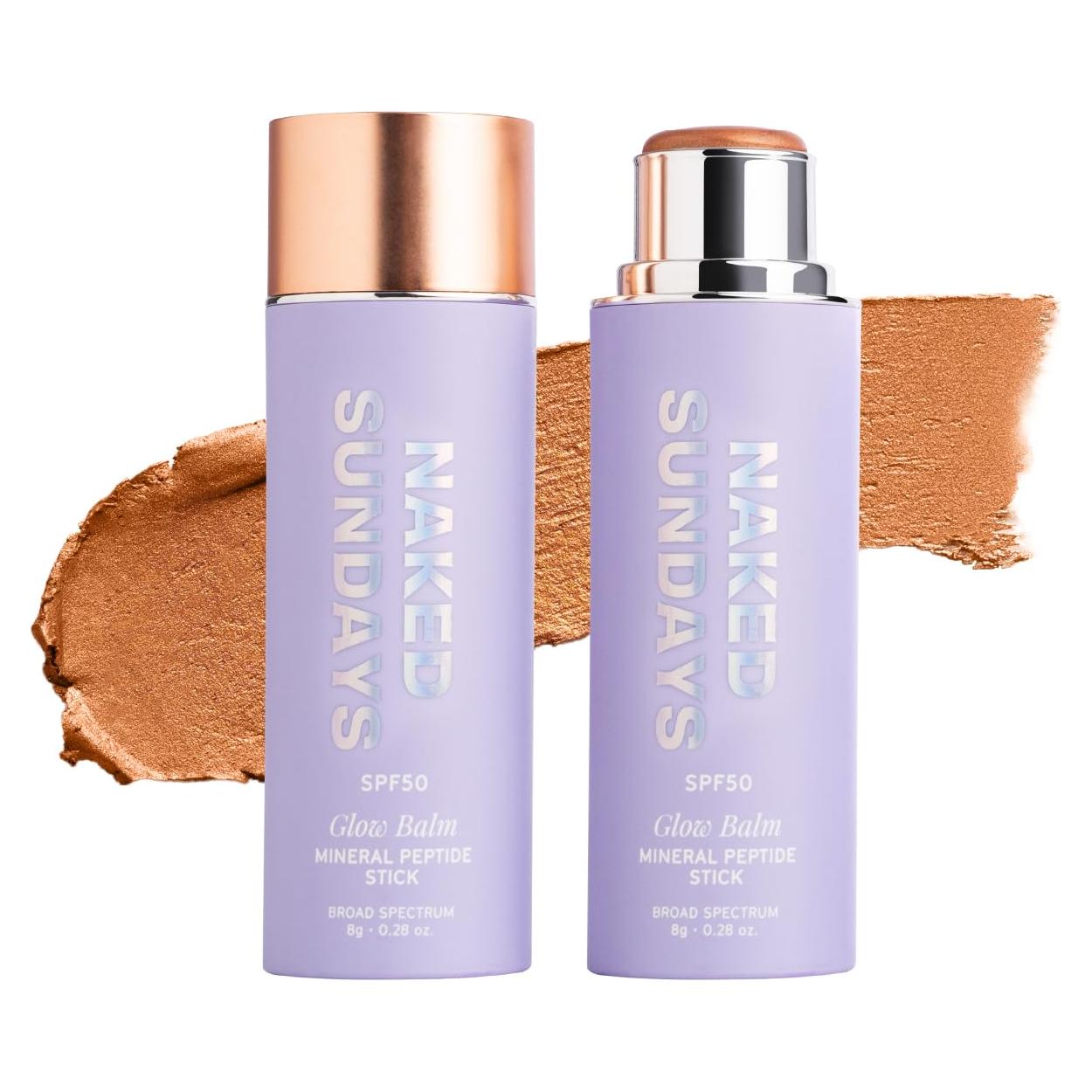 Bálsamo Brillante Mineral Naked Sundays SPF 50 - Rubor Multifuncional 8g Bronce