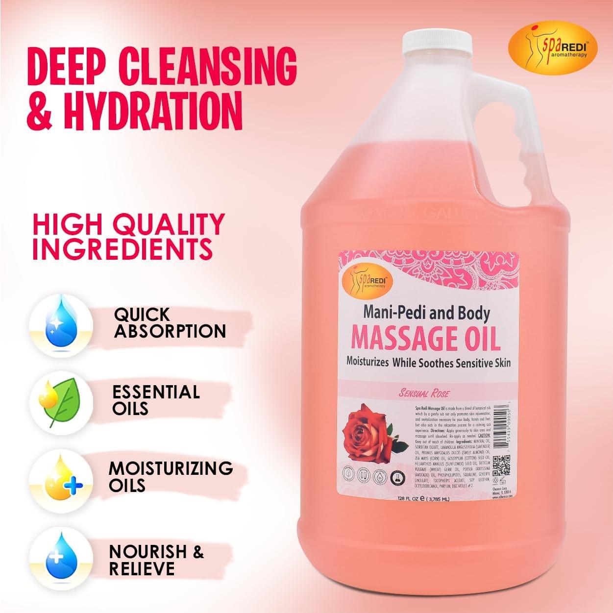 Aceite de Masaje Sensual SPA REDI 3.79L - Almendra y Rosa