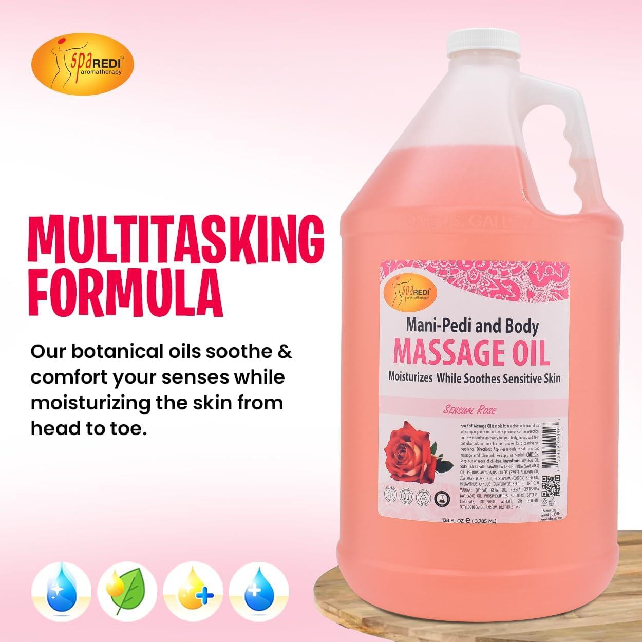 Aceite de Masaje Sensual SPA REDI 3.79L - Almendra y Rosa