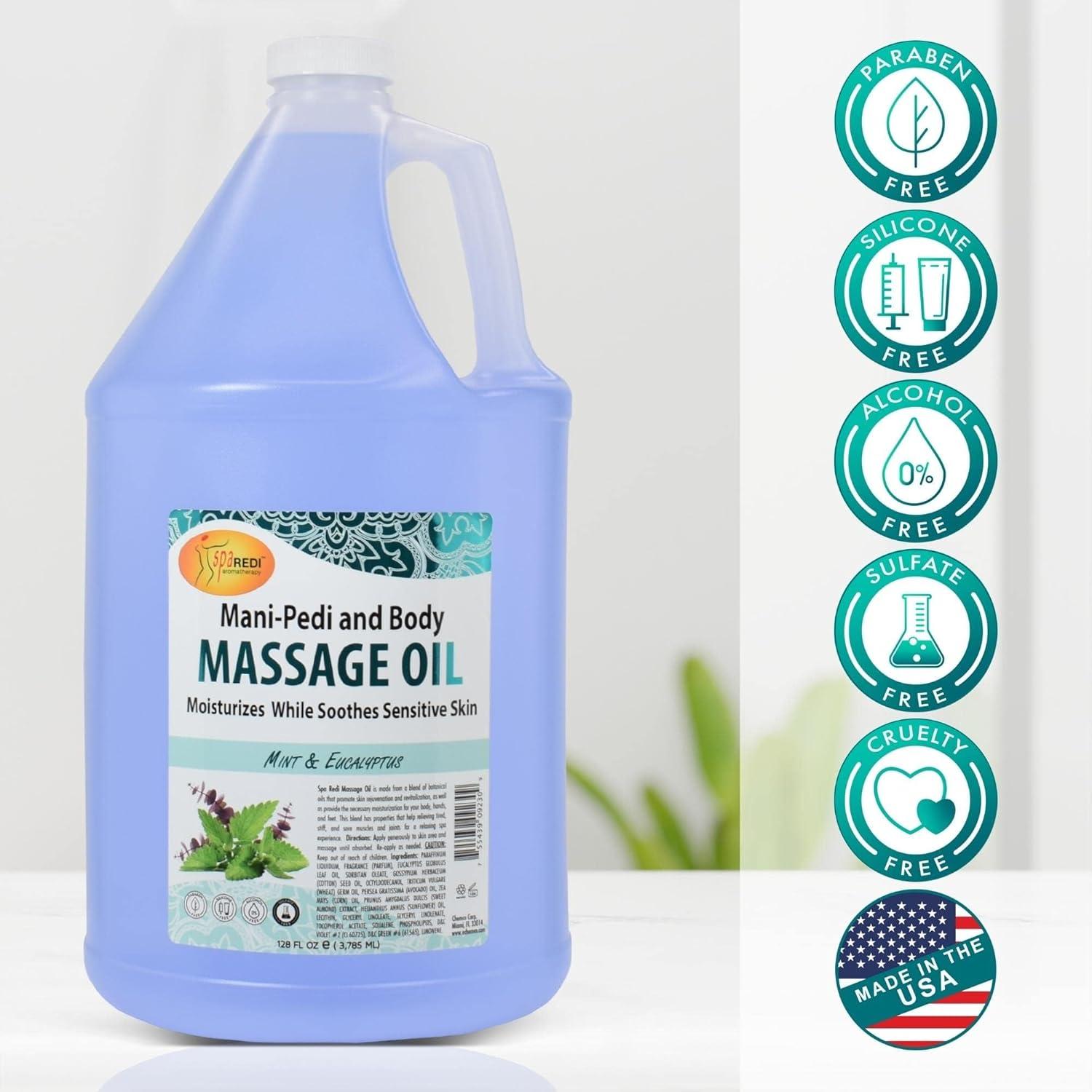 Aceite de Masaje Sensual SPA REDI 3.79L - Almendra y Rosa