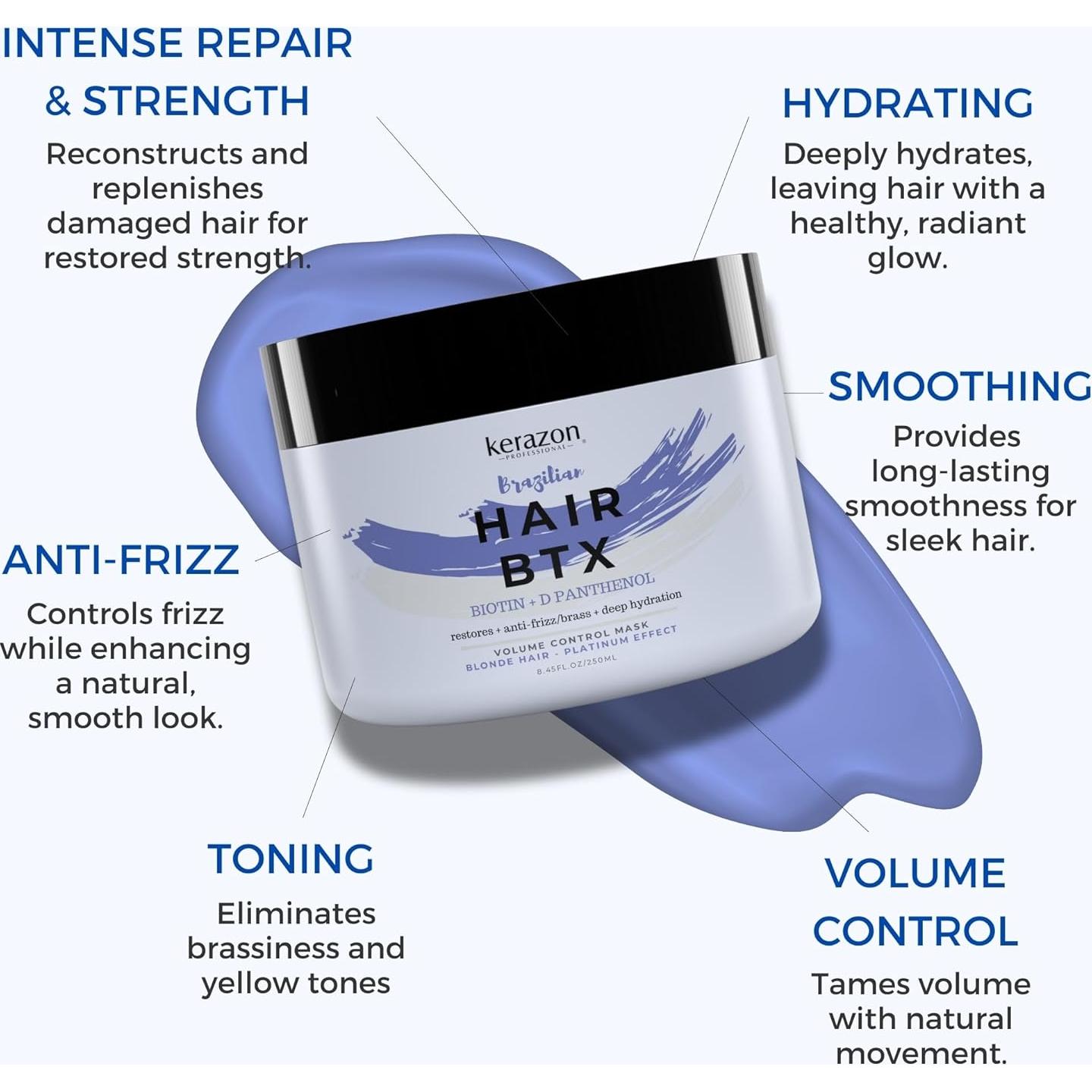 Kerazon Tratamiento de Cabello Brasileño BTX 236ml Efecto Platino