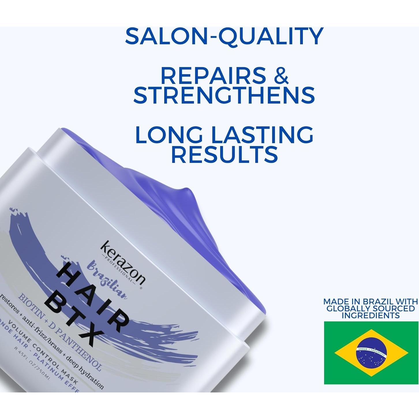 Kerazon Tratamiento de Cabello Brasileño BTX 236ml Efecto Platino