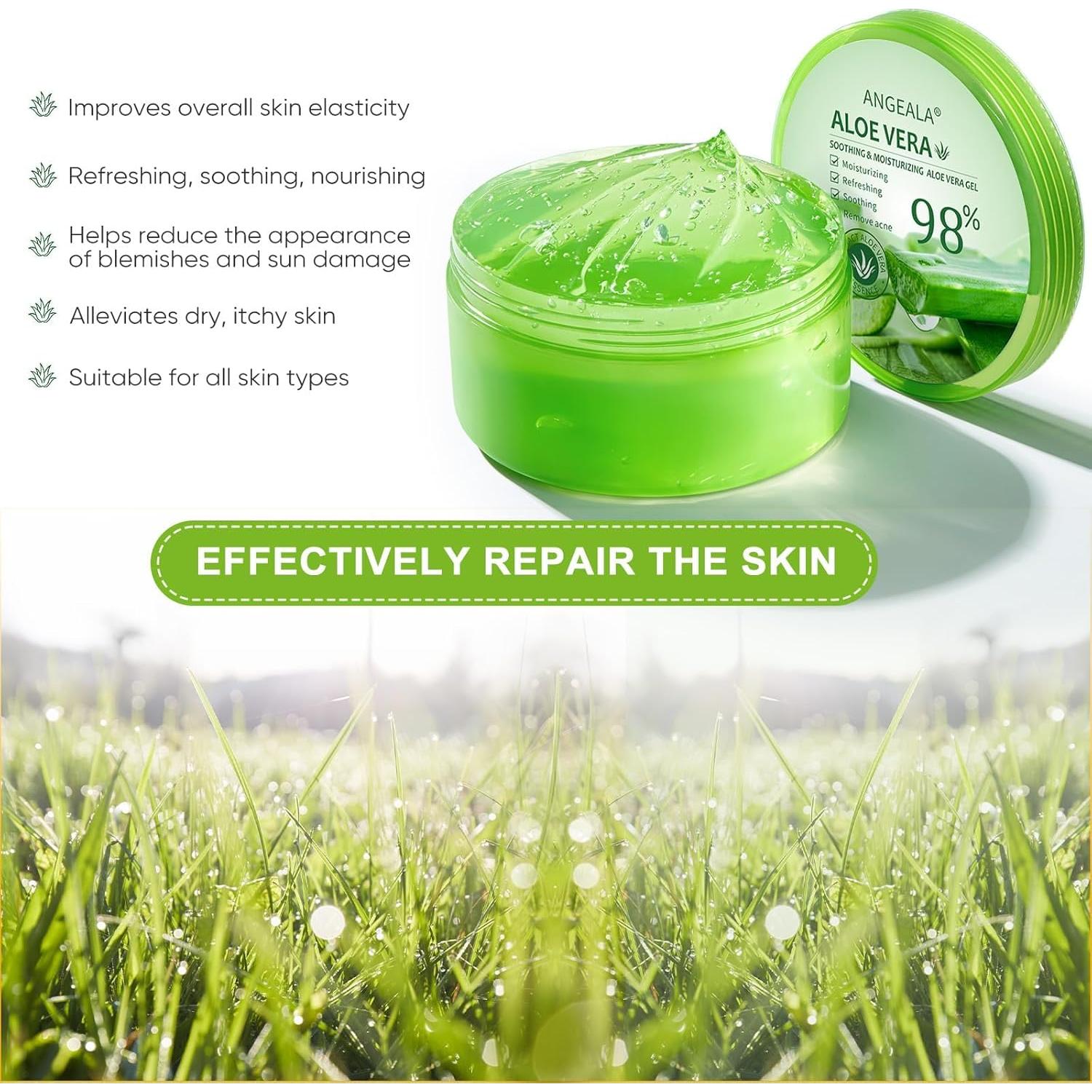 Gel de Aloe Vera Orgánico Aero Zen 284 g Hidratante Facial y Corporal