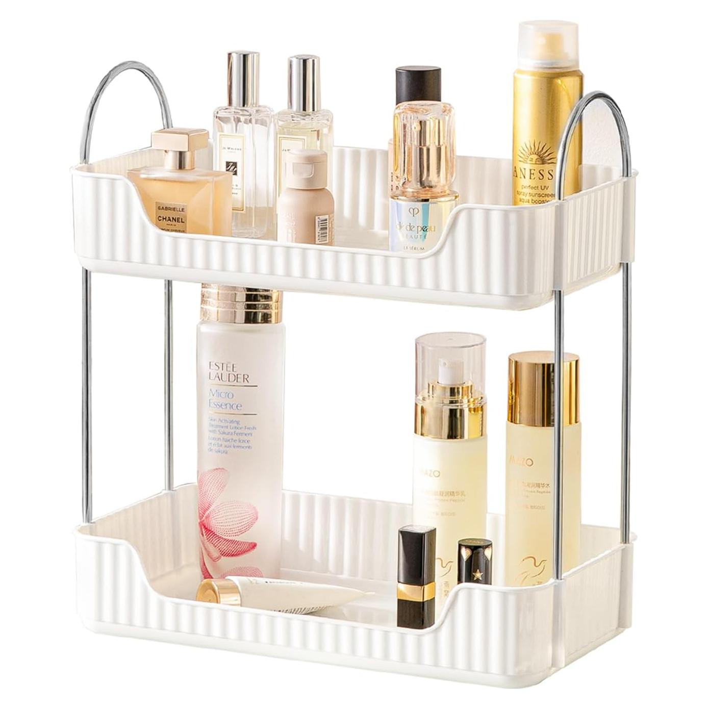 Organizador de Encimera para Baño Shuang Qing 2 Niveles Blanco