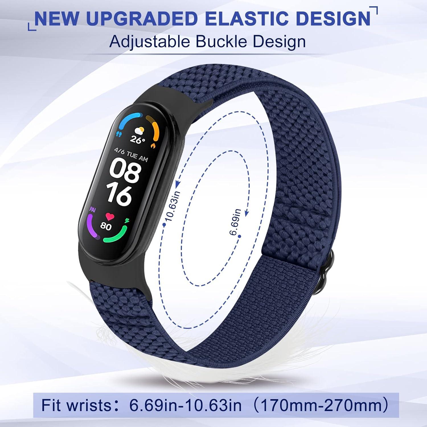 Paquete de 5 bandas de nylon TumpCez para Mi Band 7/6/5/4/3