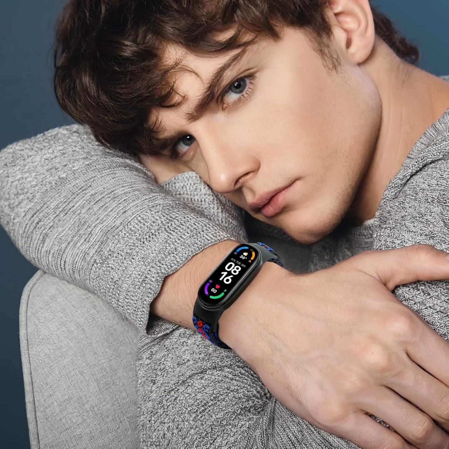 Paquete de 5 bandas de nylon TumpCez para Mi Band 7/6/5/4/3