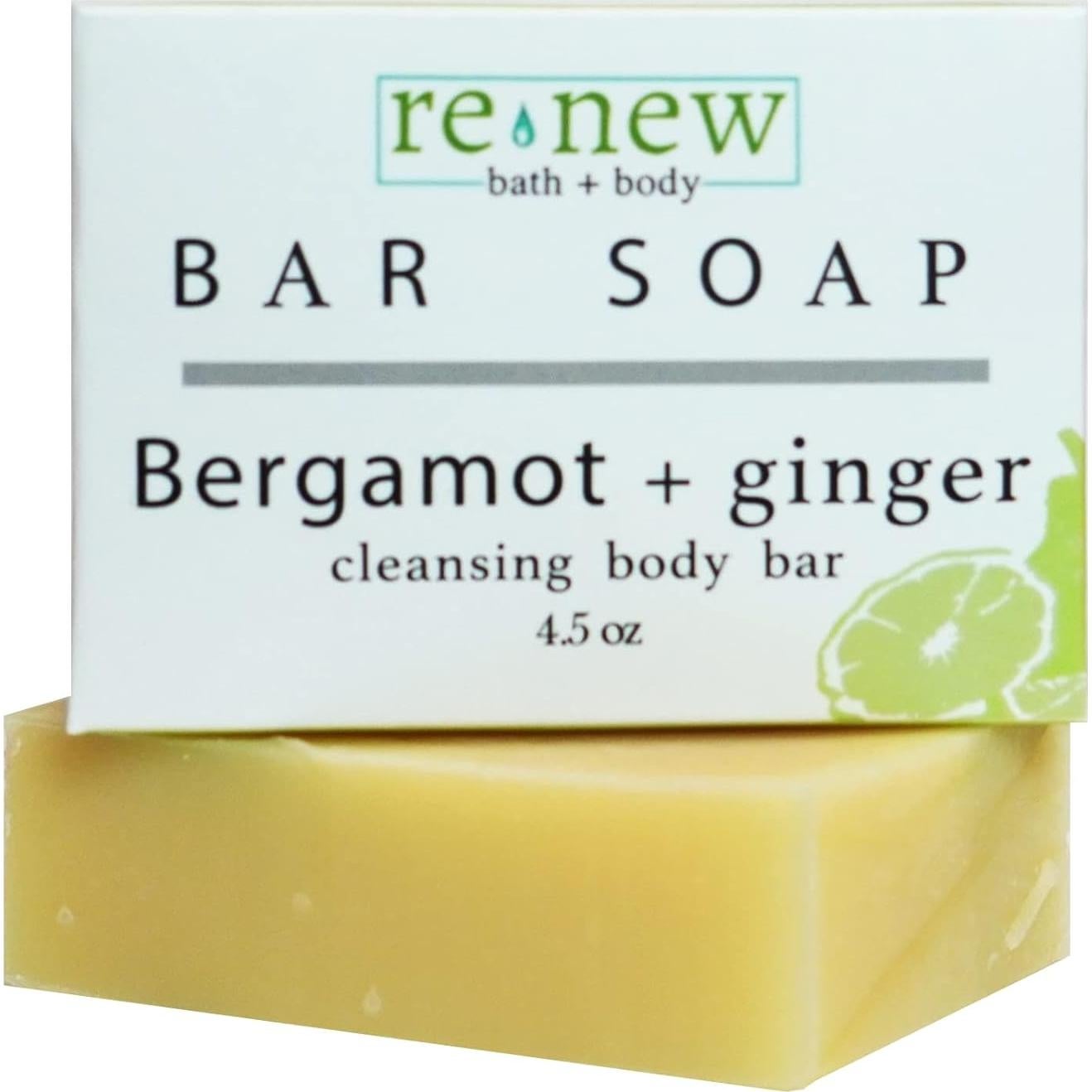 Jabón Natural Renew Bergamota y Jengibre - 3 Barras 127g