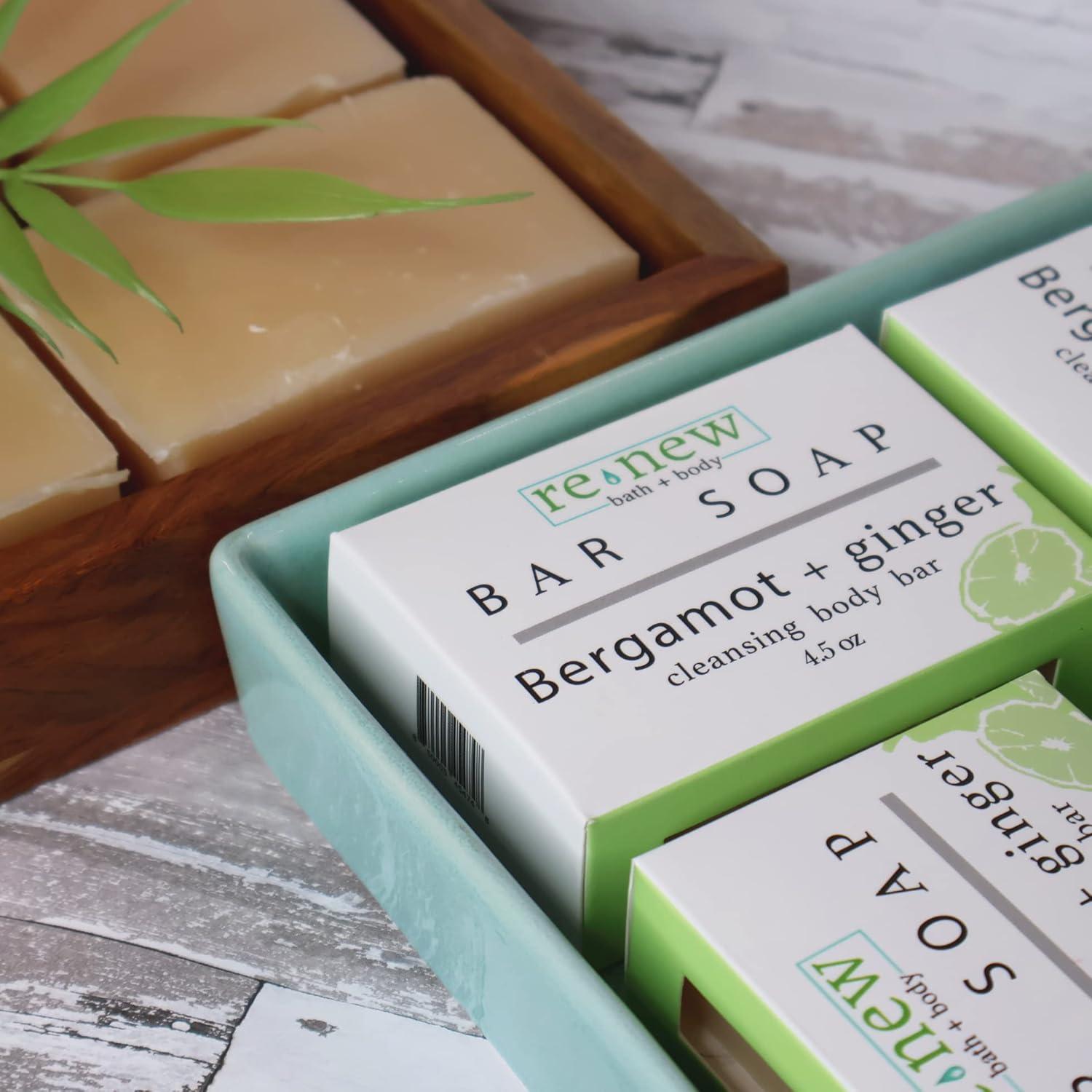 Jabón Natural Renew Bergamota y Jengibre - 3 Barras 127g