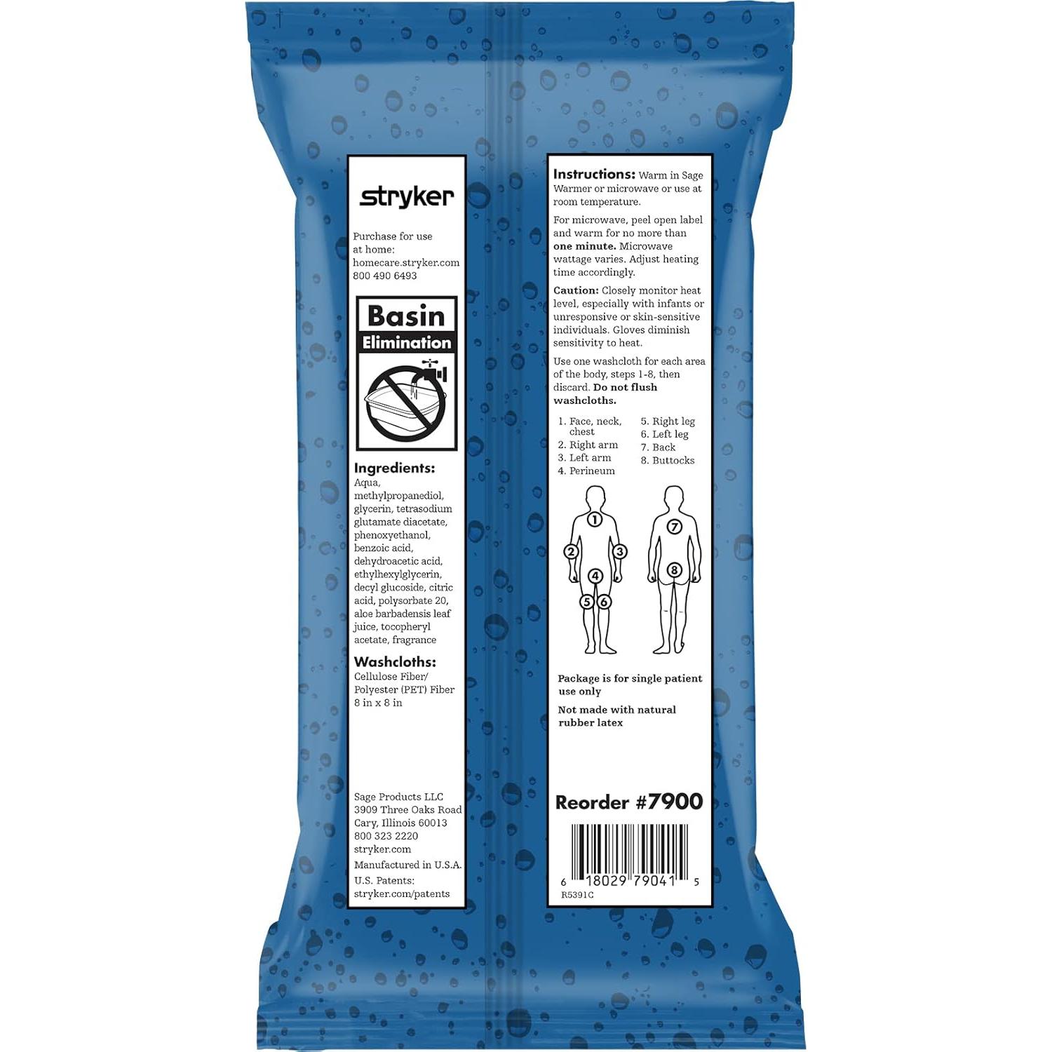 Toallitas de Limpieza Comfort Bath 8 Unidades - Sin Enjuague