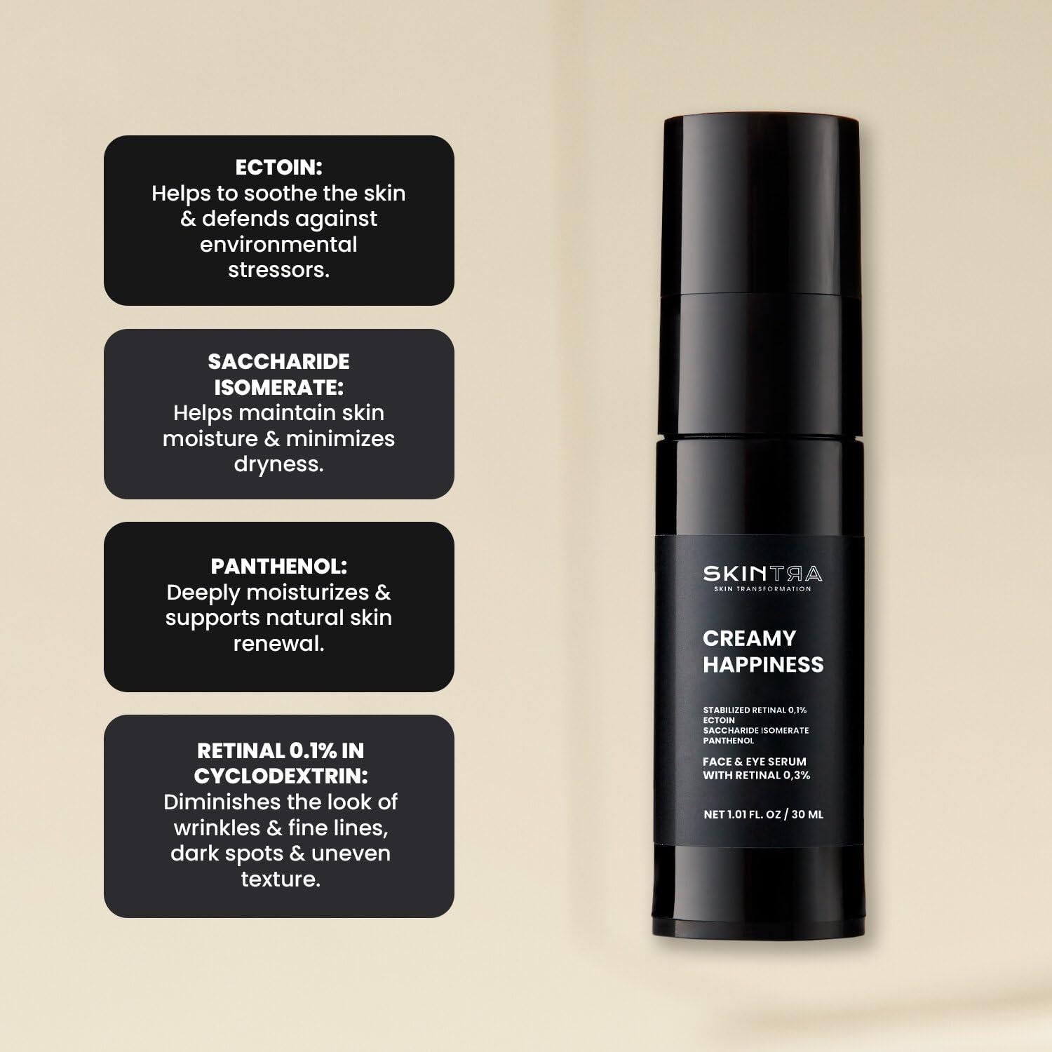 Emulsión de Retinal Avanzada 0.1% Felicidad Cremosa 30 ml