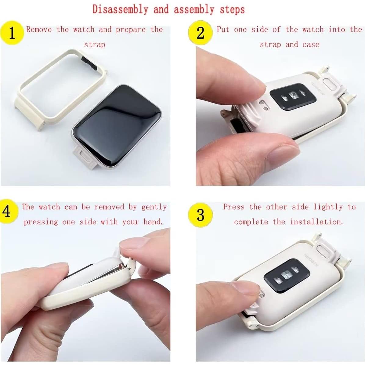 Correa de Acero Inoxidable T-BLUER para Mi Band 7 Pro