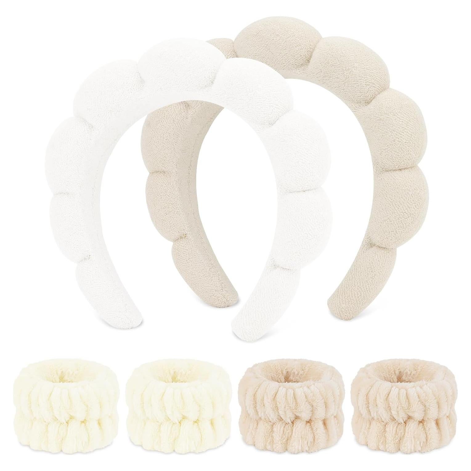 Juego de Toallas de Spa WHAVEL 6PCS - Diadema y Muñequera
