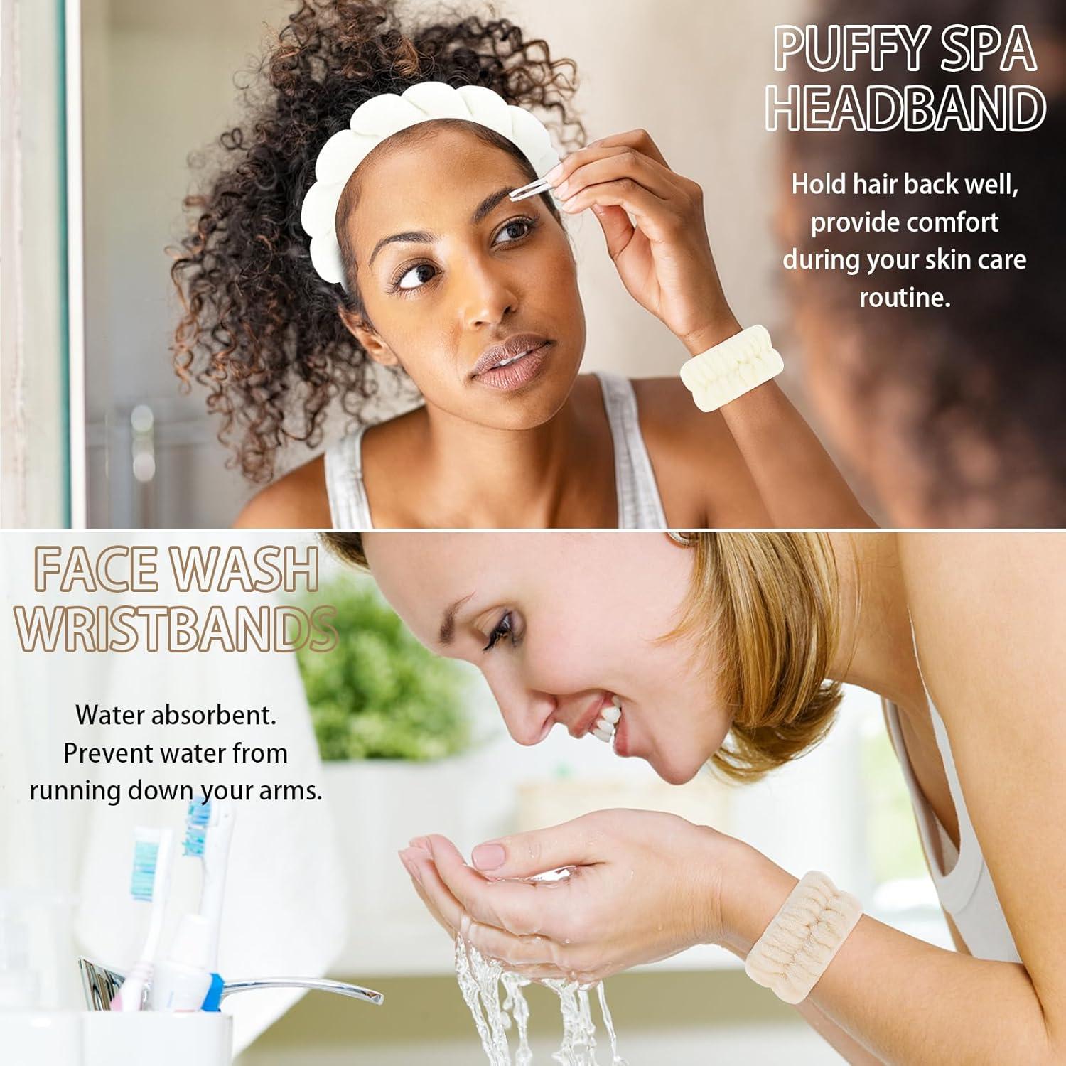 Juego de Toallas de Spa WHAVEL 6PCS - Diadema y Muñequera