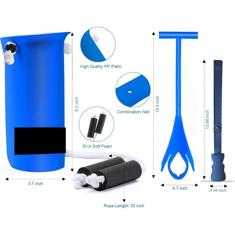 Dispositivo para poner calcetines DILSIAI antideslizante azul