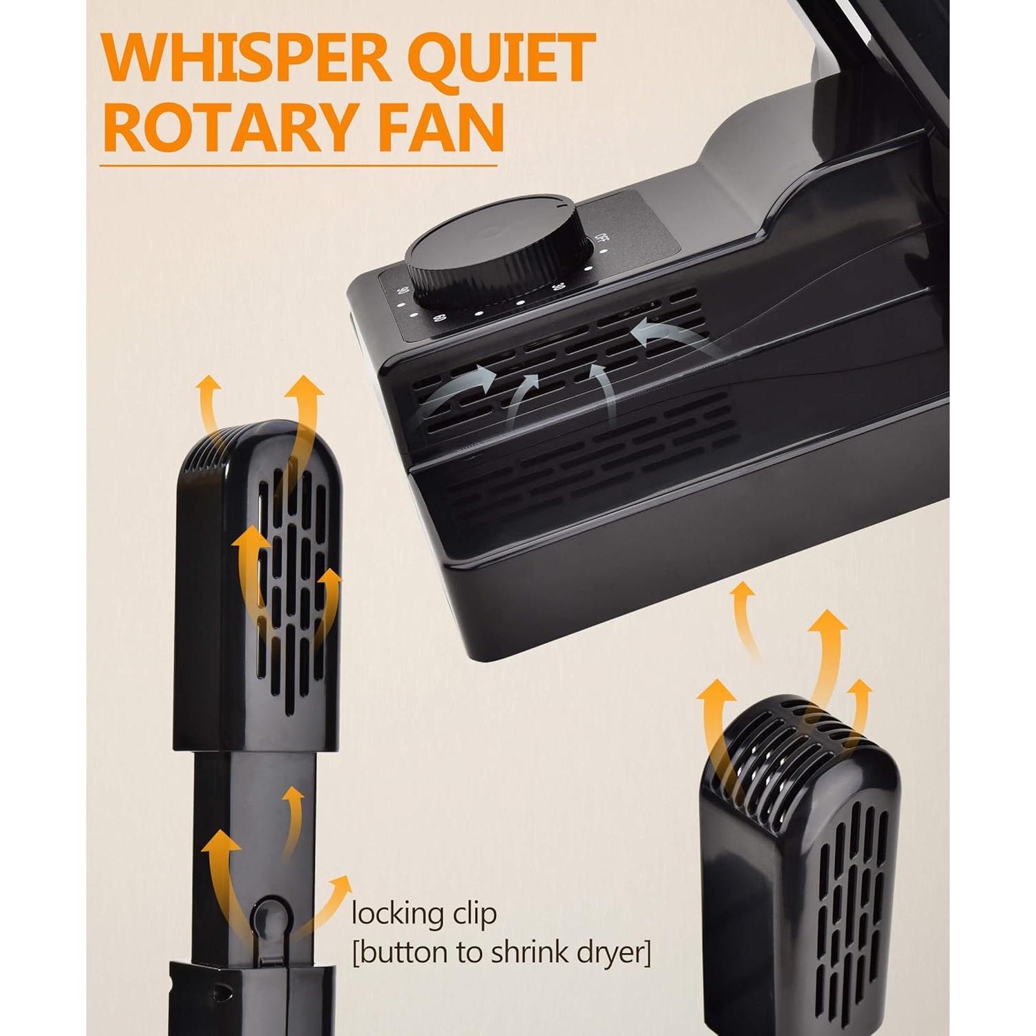 Secador de Botas y Zapatos Eléctrico Manledio 4 Estantes Plegables