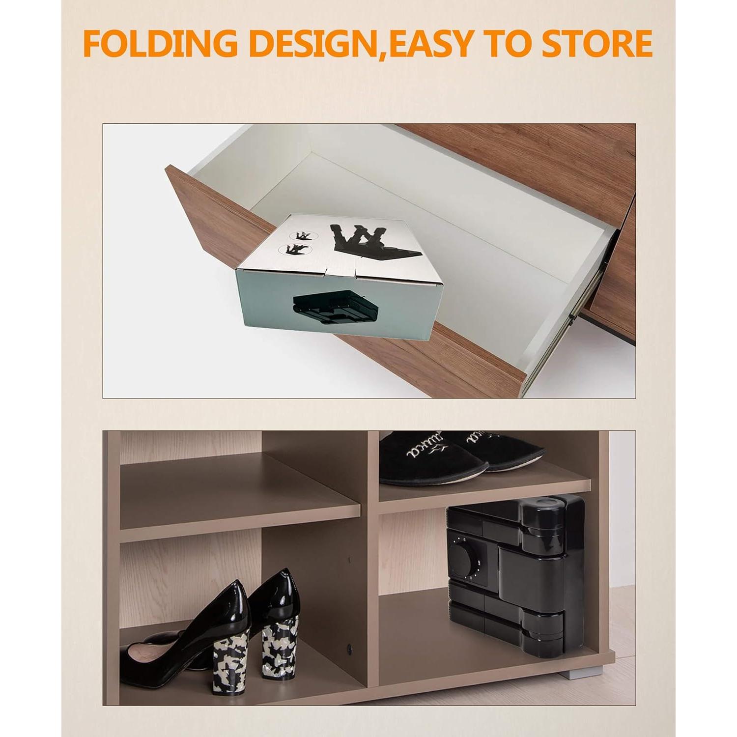 Secador de Botas y Zapatos Eléctrico Manledio 4 Estantes Plegables