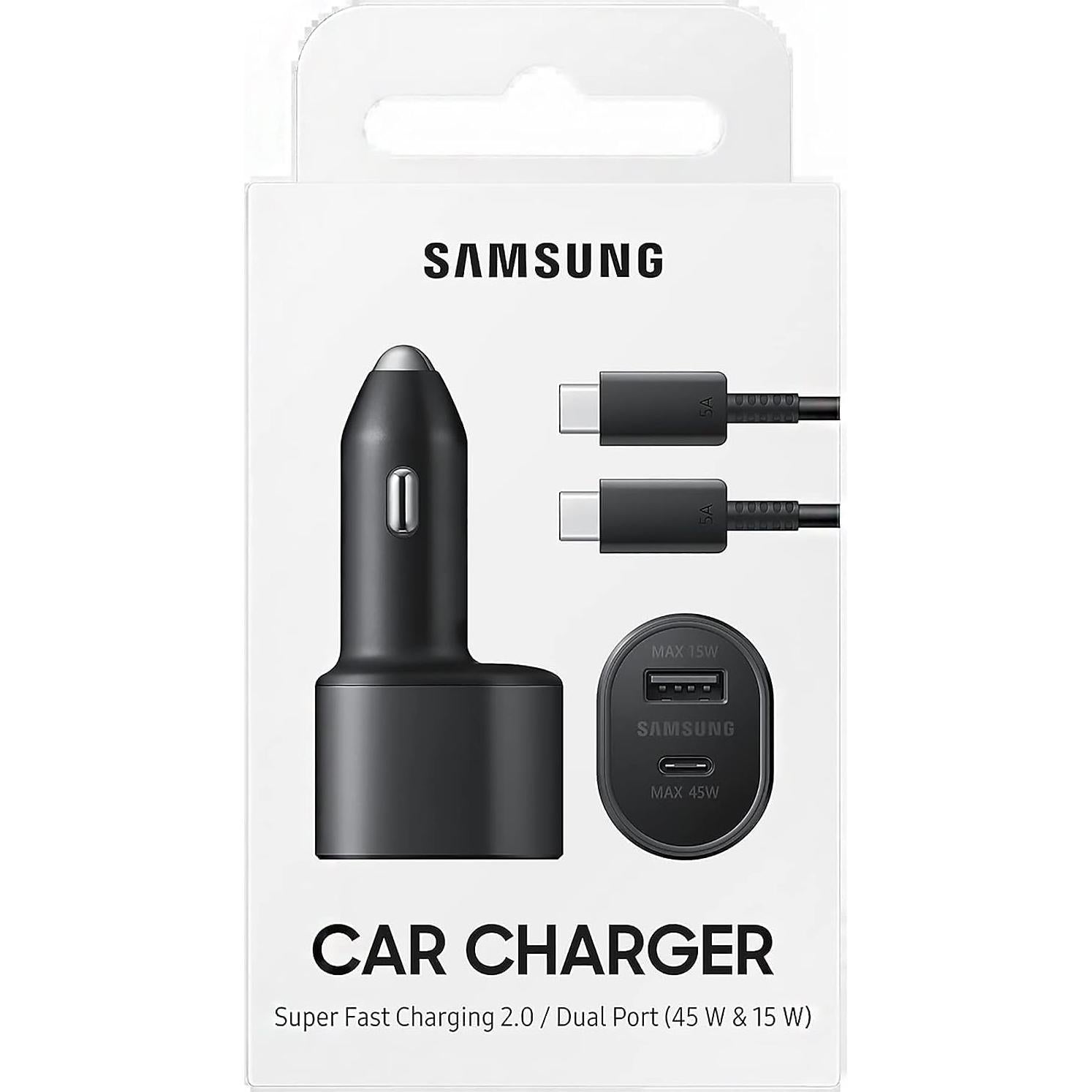 Cargador de coche Samsung EP-L5300 Doble USB-C y USB-A 60W