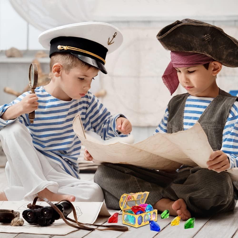 Juguetes de Buceo YUJUN 10 Gemas Acrílicas con Caja Pirata