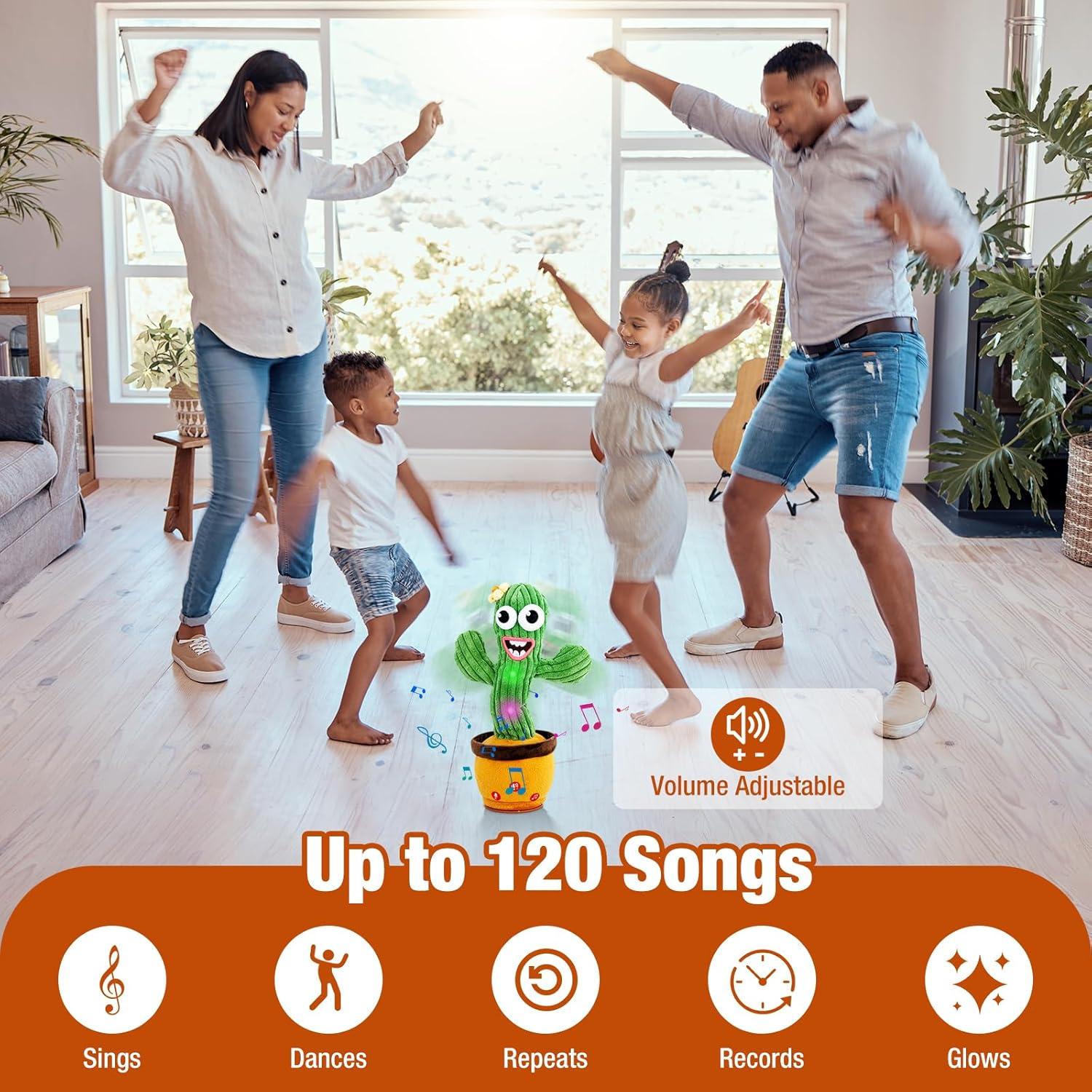 Juguete Cactus Hablador Ayeboovi con 120 Canciones y Volumen Ajustable