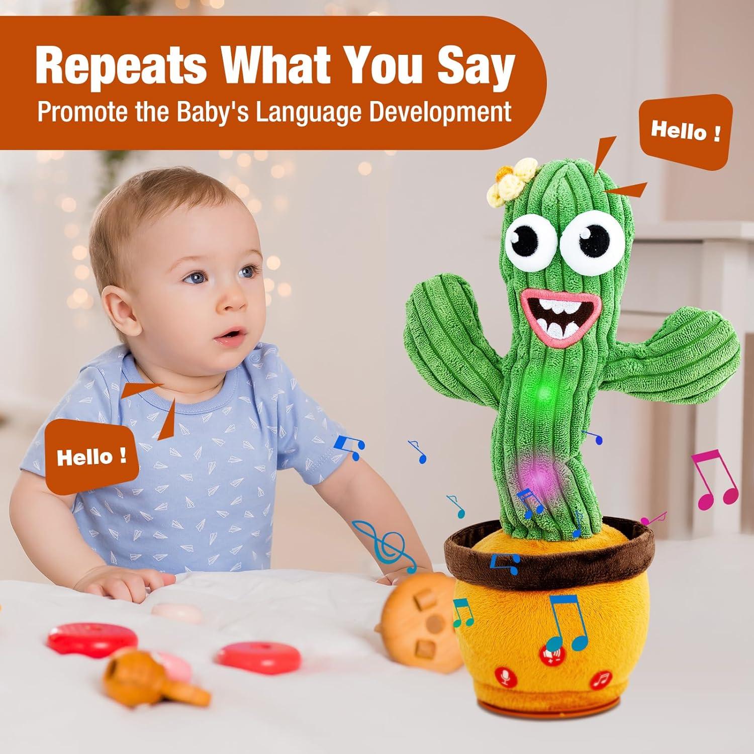 Juguete Cactus Hablador Ayeboovi con 120 Canciones y Volumen Ajustable