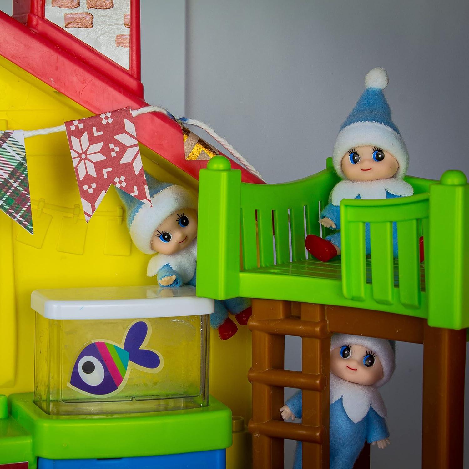 Muñeco de Elfo Bebé de Navidad ZTI 10 cm Mono Azul