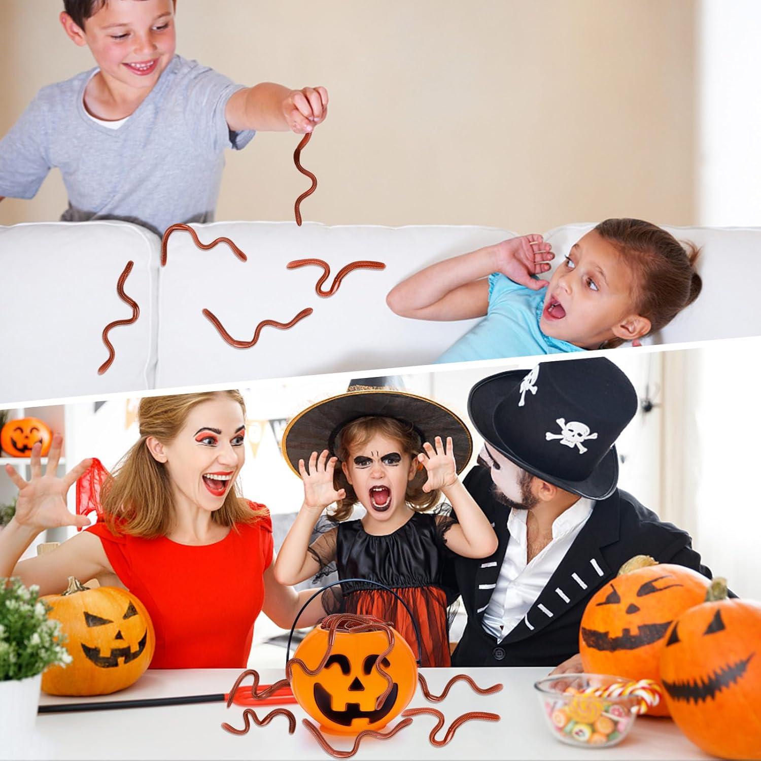 Gusanos de Tierra Falsos HLARTNET 20 Pcs 18 cm para Broma