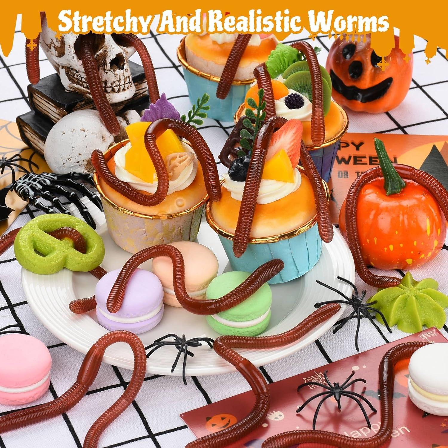 Gusanos de Tierra Falsos HLARTNET 20 Pcs 18 cm para Broma