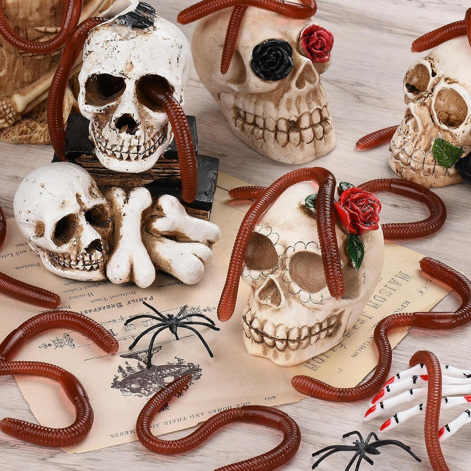 Gusanos de Tierra Falsos HLARTNET 20 Pcs 18 cm para Broma