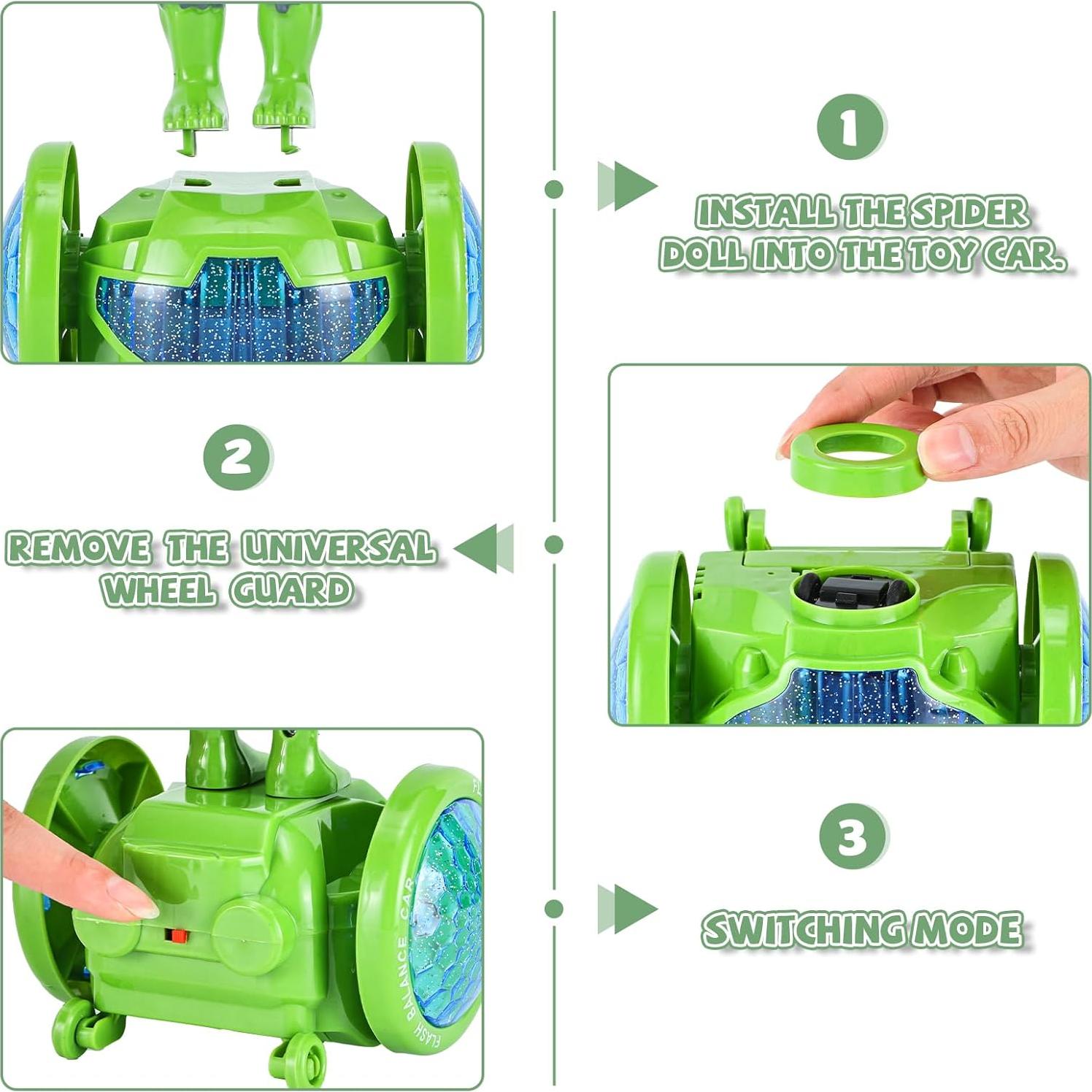 Coche de Juguete Robot Verde BMESSE con Música y Luces