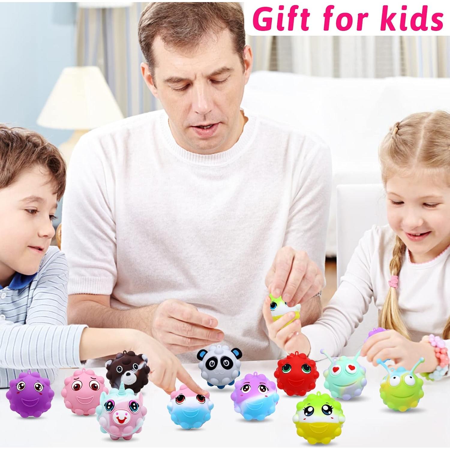 Paquete de 30 Bolas Pop Antiestrés de Animales KissFree