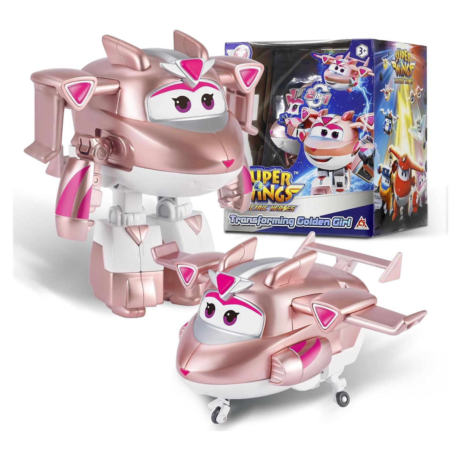 Juguete Transformable Super Wings Chica Dorada 5 en 1
