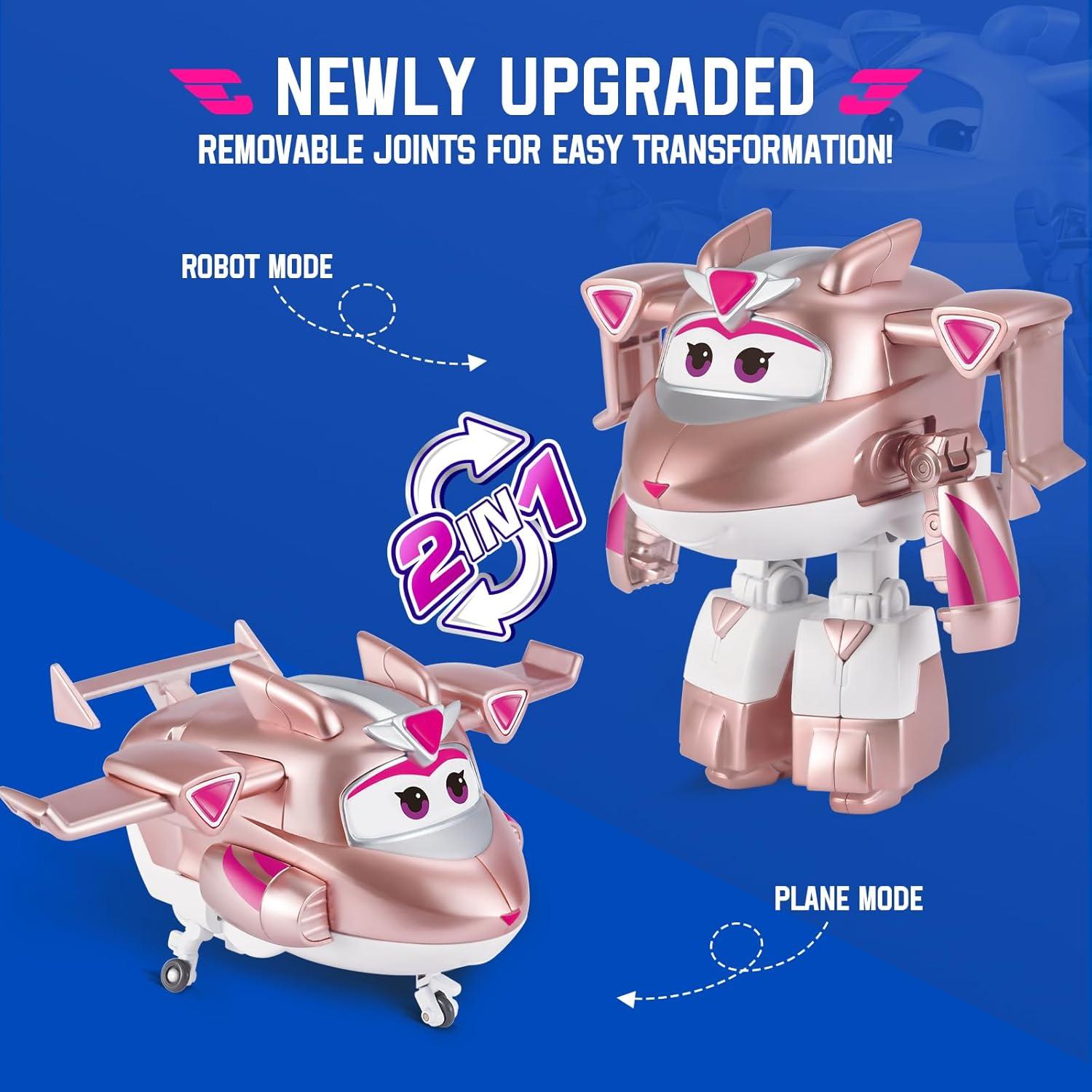 Juguete Transformable Super Wings Chica Dorada 5 en 1