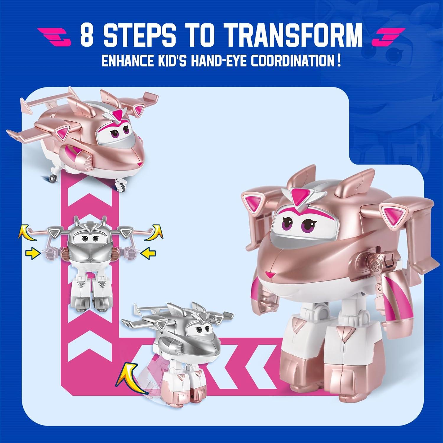 Juguete Transformable Super Wings Chica Dorada 5 en 1