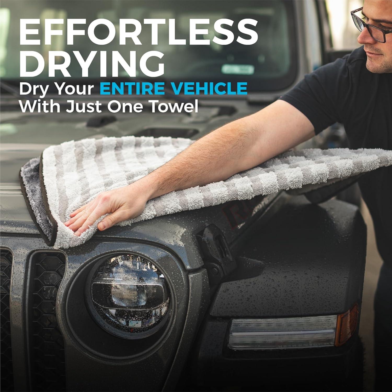 Toalla de Secado Microfibra The Rag Company 76x91 cm Gris