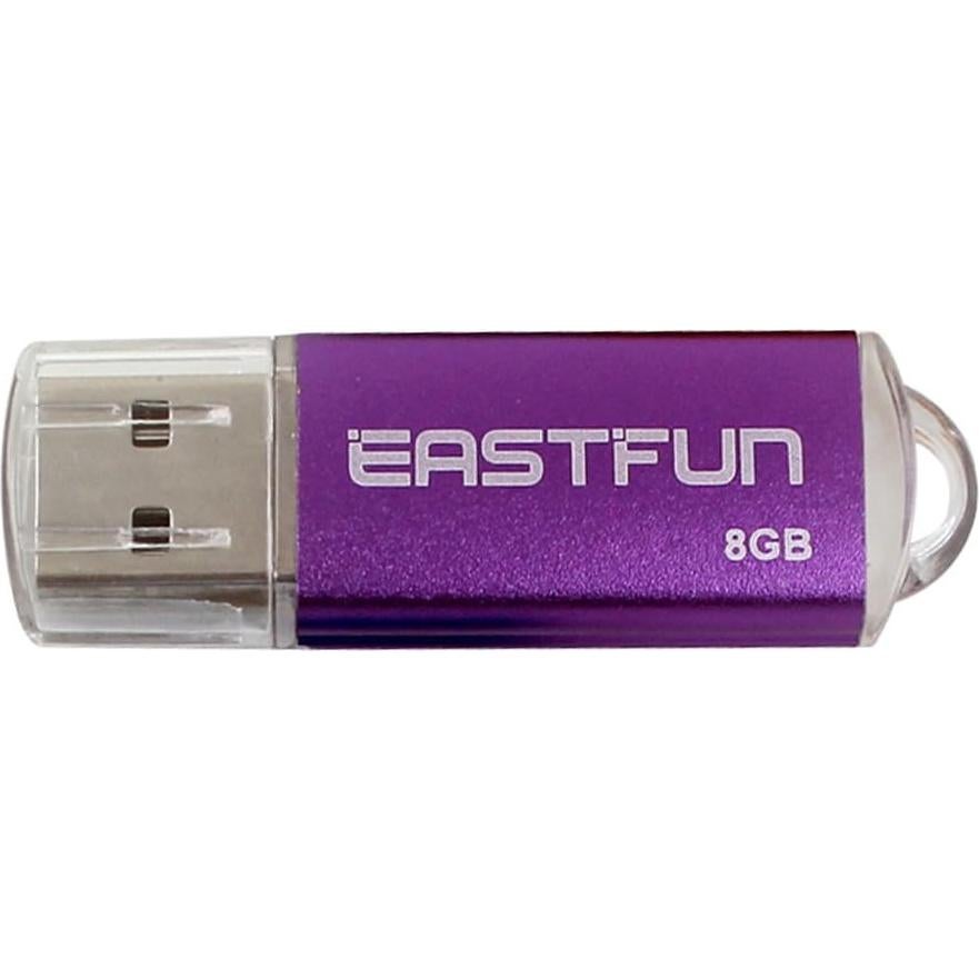 Paquete de 5 USB 2.0 EastFun 8GB Flash Drive Multicolor