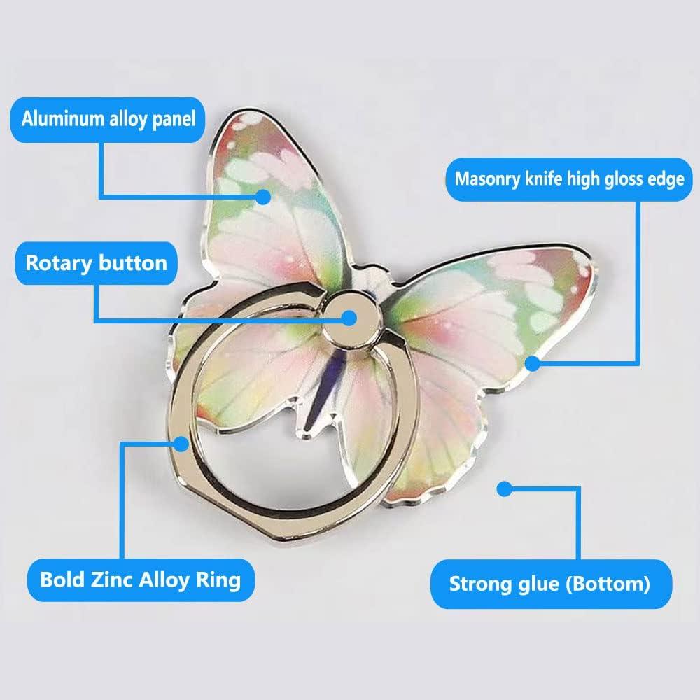 Soporte para Anillo de Teléfono Kinizuxi Mariposa Azul 360°