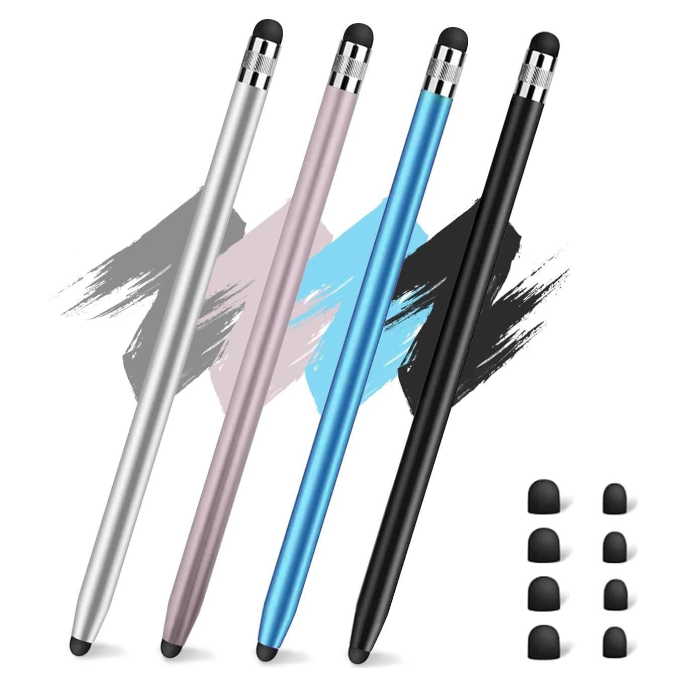 4 Bolígrafos Stylus 2-en-1 Woycey para Pantallas Táctiles